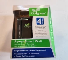 iGo Green Technology Power Smart 4 Port Wall Surge Protector 1080J For TV PC Etc
