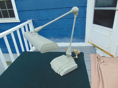 VTG INDUSTRIAL GRAY FLEXO Floating Articulating Work Lamp Drafting Desk Top Nice