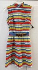 VTG 60s 70s LADYBUG ROMPER Playsuit Striped Stripes Colorful MOD GoGo Villager