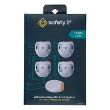Safety 1st Adhesive Magnetic Lock System 4 Locks  1 Key New Child Security