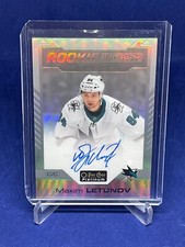 MAXIM LETUNOV 2020-21 O-PEE-CHEE PLATINUM ROOKIE ON CARD AUTO RAINBOW RC