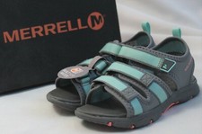 Merrell Little Girls Size 10 Hydro Creek Sport Sandals Grey/Turquoise MK162555