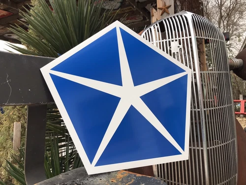 Antique Vintage Old Style Chrysler Sign