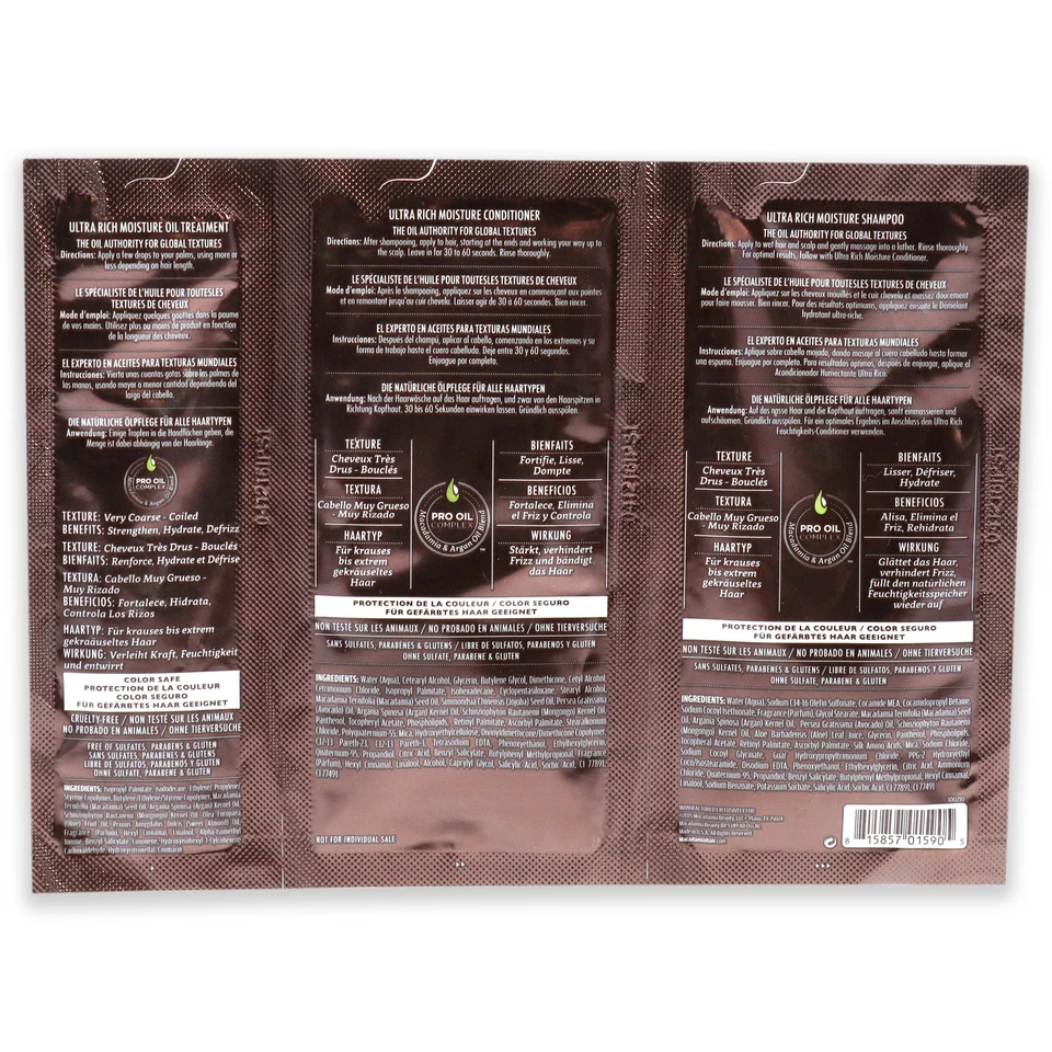 Champú, acondicionador y tratamiento con aceite Macadamia Professional UltraRich Moisture-3P Foto 3 de 3