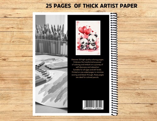 Valentine Doodles - Spiral Bound Coloring Book On Thick Artist Paper #021 - Imagen 3 de 3