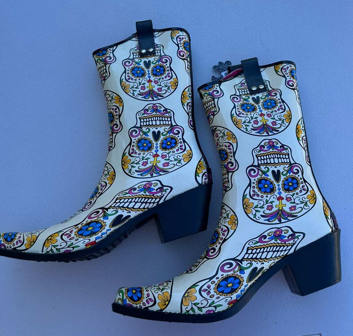 blazin roxx sugar skull rain boots