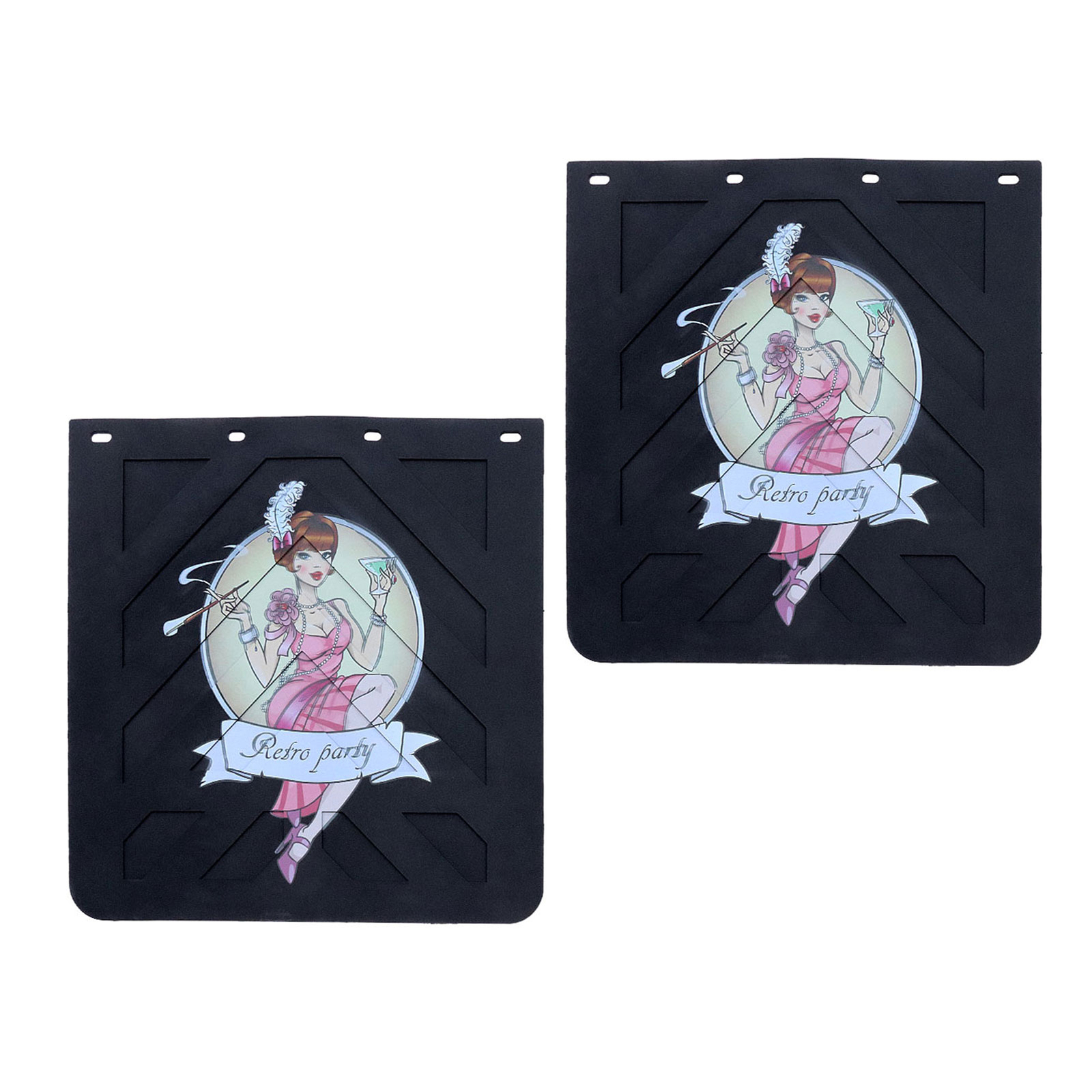 Smoking Beauty Semi Truck Mud Flaps Heavy Duty PVC Polymer Tractor Trailer-image