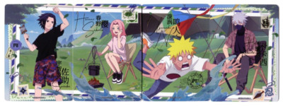 Naruto, Sasuke, Sakura, & Kakashi Naruto Kayou PU-001 - PU-004 Anime Cards NM