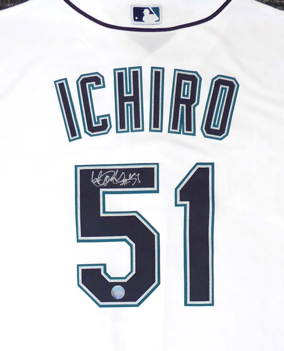 MARINERS ICHIRO SUZUKI AUTOGRAPHED MAJESTIC COOL BASE JERSEY