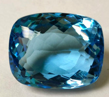 AAA+ 72.25 Ct. Large Blue Topaz Cushion Cut Loose Gemstone Gift for Women/Her