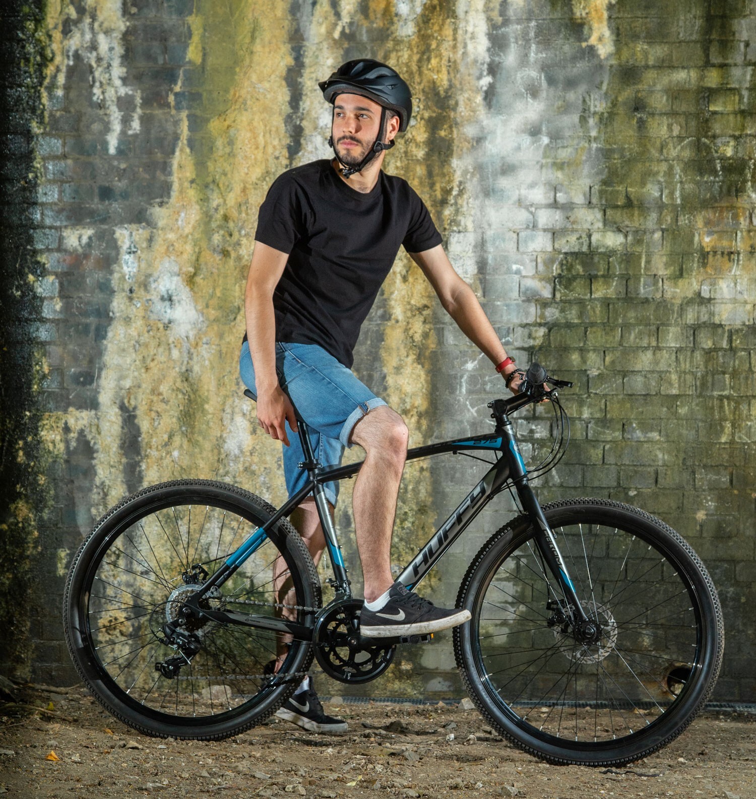 Huffy Carom Mens 27.5 Hybrid Hardtail MTB Gravel Bike MTB 14 Speed