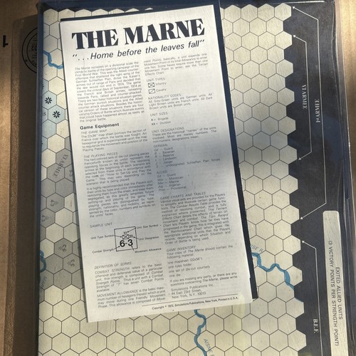 SPI Wargame Marne (Plastic Flat Tray)