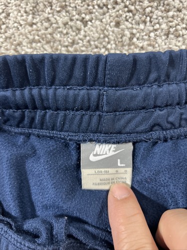 Vintage Nike Pants Youth Large Blue Sweats Joggers Athletic Kids Boys - Picture 4 of 10