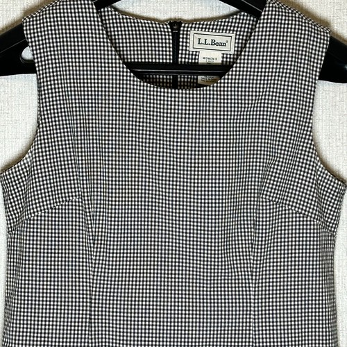 L.L. Vestido Vaina Bean Negro Blanco A Cuadros Midi Cremallera Guinga 6P - Imagen 3 de 8