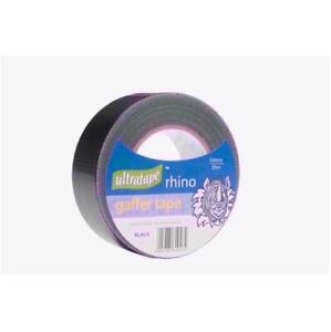 BLACK GAFFER CLOTH DUCT TAPE 2 inch 48mm x 50M VERY STRONG X 1