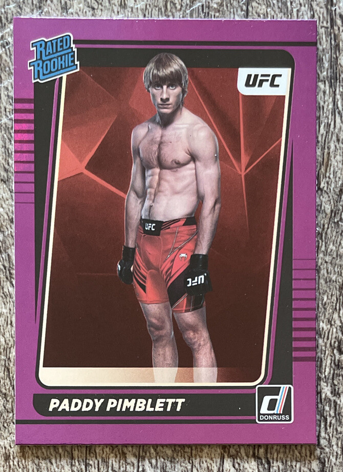 2022 Donruss UFC Paddy Pimblett Rated Rookie RC Purple Flood #207