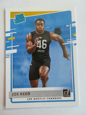2020 Donruss Football Card Rated Rookie Joe Reed Los Angeles Chargers ...
