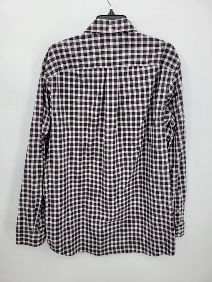 Duluth Trading Shirt Mens XL Tall Black Red White Plaid Long Sleeve Button Up - Image 2 of 4