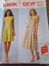 Kwik Sew  K4097 Sewing Pattern - Ladies Dress Size XS to XL Uncut Factory Folded