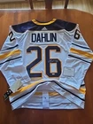 RASMUS DAHLIN AUTOGRAPHED NHL ADIDAS JERSEY W/FIGHT STRAP SIZE 54 BUFFALO SABRES