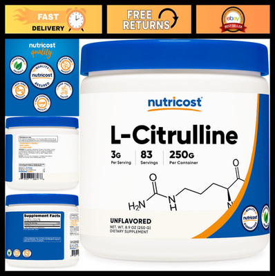 Pure L-Citrulline Powder 250g - Boost Energy, Enhance Performance, Muscle Suppor