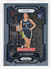 2024 Panini WNBA Monopoly Prizm Jacy Sheldon #67 Rookie Dallas Wings