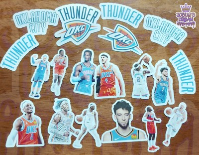 #ad 15pcs Stickers: OKC Thunder Basketball Glossy Stickers $6.99