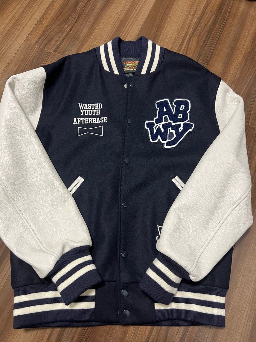 Wasted Youth Afterbase Varsity Jacket Navy / Verdy | eBay Wasted Youth Afterbase Varsity Jacket Navy / Verdy | eBay