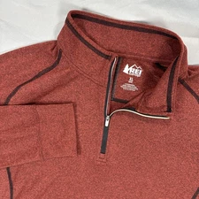 REI Long Sleeve Base Layer 1/4 Zip Men’s XL Rust Colored Gorpcore Lightweight