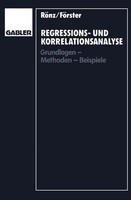 Bernd RöNz (U. A.) | Regressions- Und Korrelationsanalyse | Taschenbuch (1992)