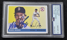 2020 WADE BOGGS Signed Topps Baseball Card-BOSTON RED SOX-PSA 10 Auto