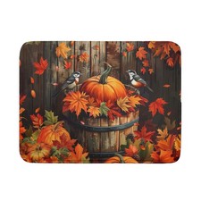 Fall Pumpkin Dish Drying Mat Kitchen Counter Decor Absorbent Microfiber 16x18