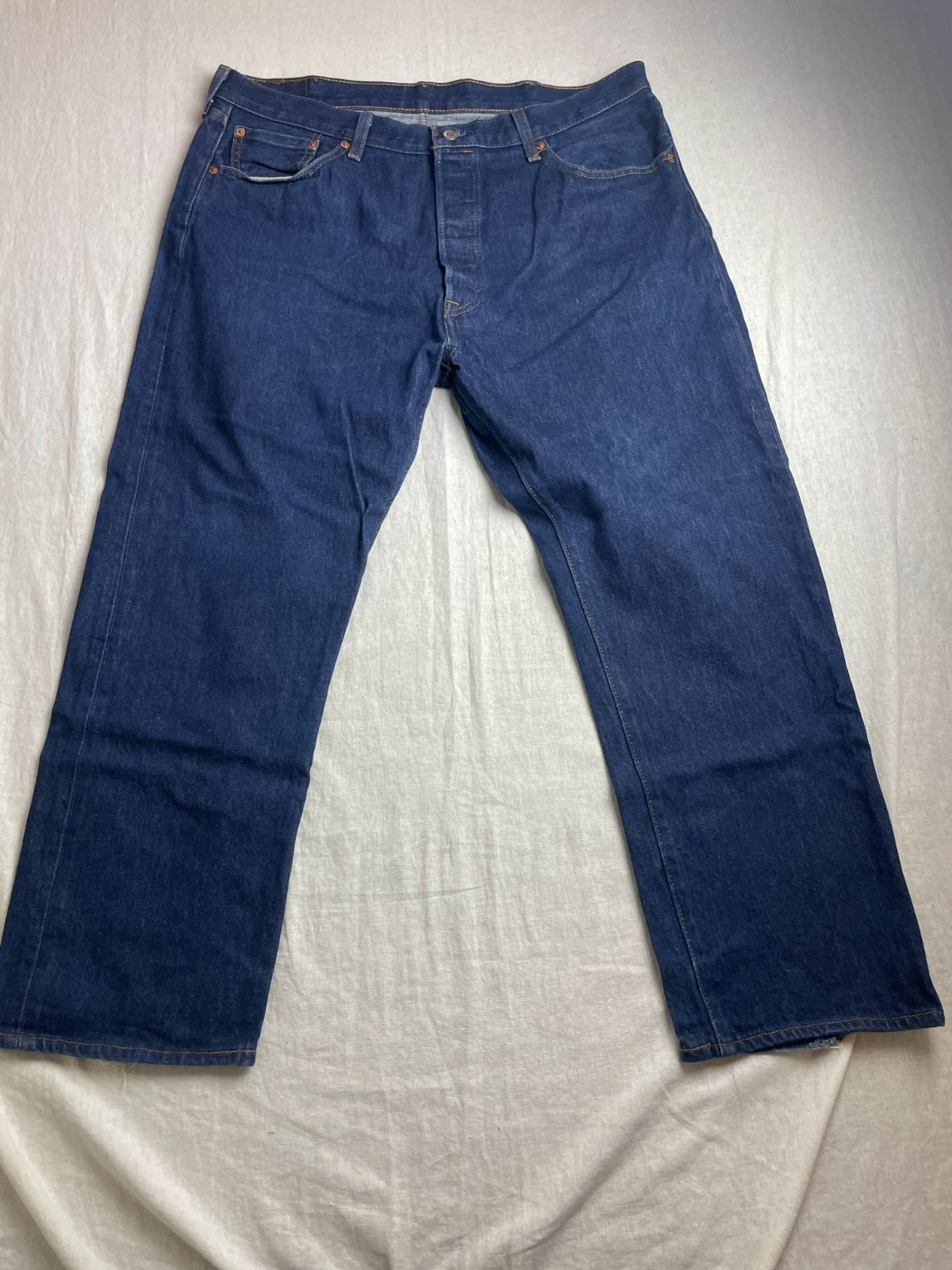 Levi's 501 Original Fit Jeans Mens 40x30 Dark Wash Blue Button Fly Denim Classic