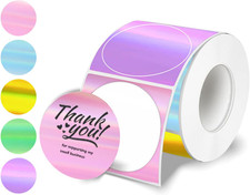 2 Inch Circle Thermal Labels Holographic Sticker Printer Labels