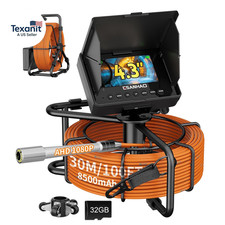 Sewer Camera 100FT/30M Borescopes Plumbing Snake Pipe Inspection Camera DVR & Au