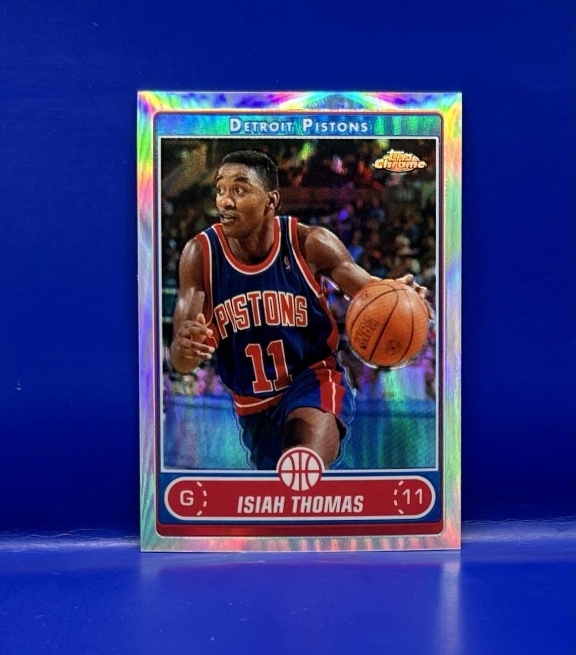 2006-07 Topps Chrome Refractors #153 Isiah Thomas Detroit PISTONS HOF