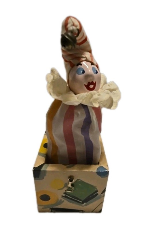 Handmade By Tuulikki Ahokangas & Andrew Hinks JACK IN THE BOX 3.25"x3" England 