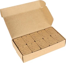 Jijacraft 1000Pcs Price Tags, Brown Clothing Tag for Retail, Small Kraft Paper T