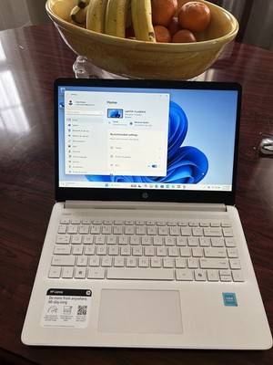 HP 14-dq3xxx Laptop Intel Celeron N4500 4GB RAM 14'' SSD Windows 11 White