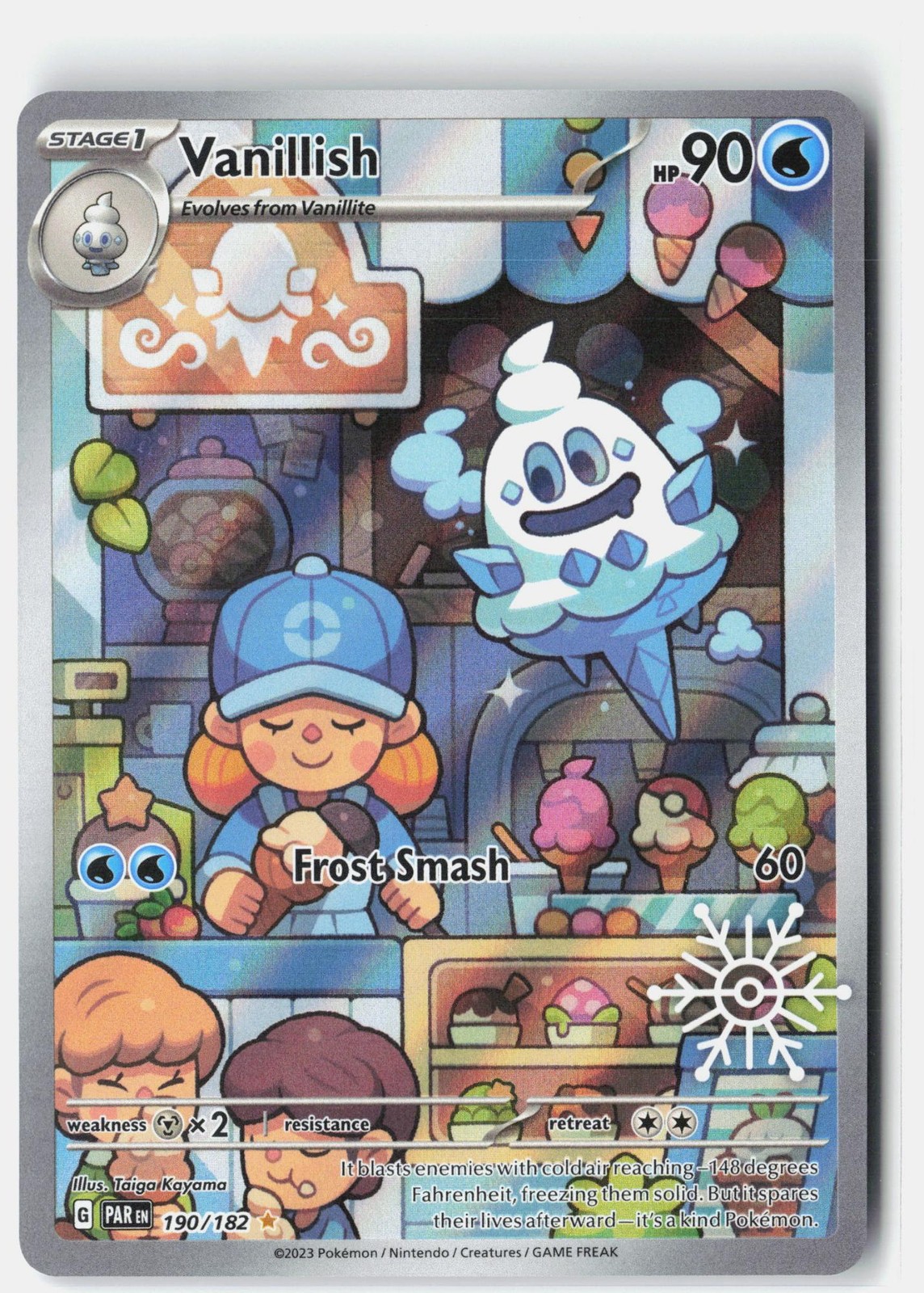 VANILLISH 190/182 ILLUSTRATION RARE PARADOX RIFT POKEMON NM