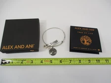 ALEX & ANI  Tree Of Life Silver Tone Expandable Bangle BRACELET w/ Gift Box LNWT