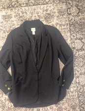 Chicos Size O Women s Blazer Black Missing Button