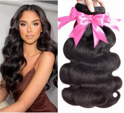 Gewellte Human Hair Bundles Haarverlängerung Weave Hair Extensions 35 40 45Cm（14