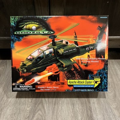1998 Godzilla Apache Attack Copter Trendmasters Factory Sealed New