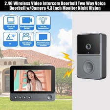 2.4G Wireless Video Intercom Doorbell Voice Doorbell with Camera 4.3inch Monitor
