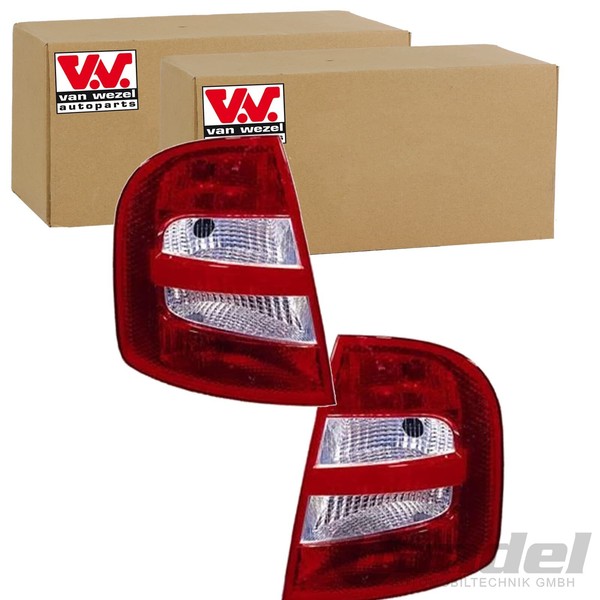 2X VAN Wezel RÜCkleuchten SET Links+Rechts Passend FüR Skoda Fabia-image