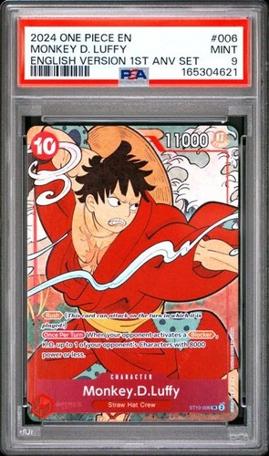 Monkey.D.Luffy (English Version 1st Anniversary Set) graded PSA 9 for sale on eBay