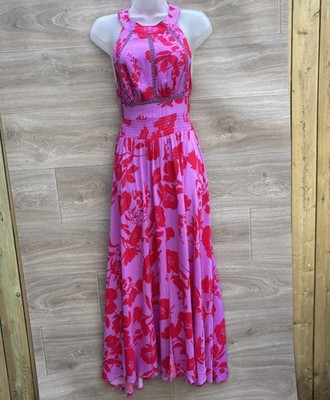 Anthropologie Abel the Label Charlotte Maxi Dress Womens XS Purple Floral Boho