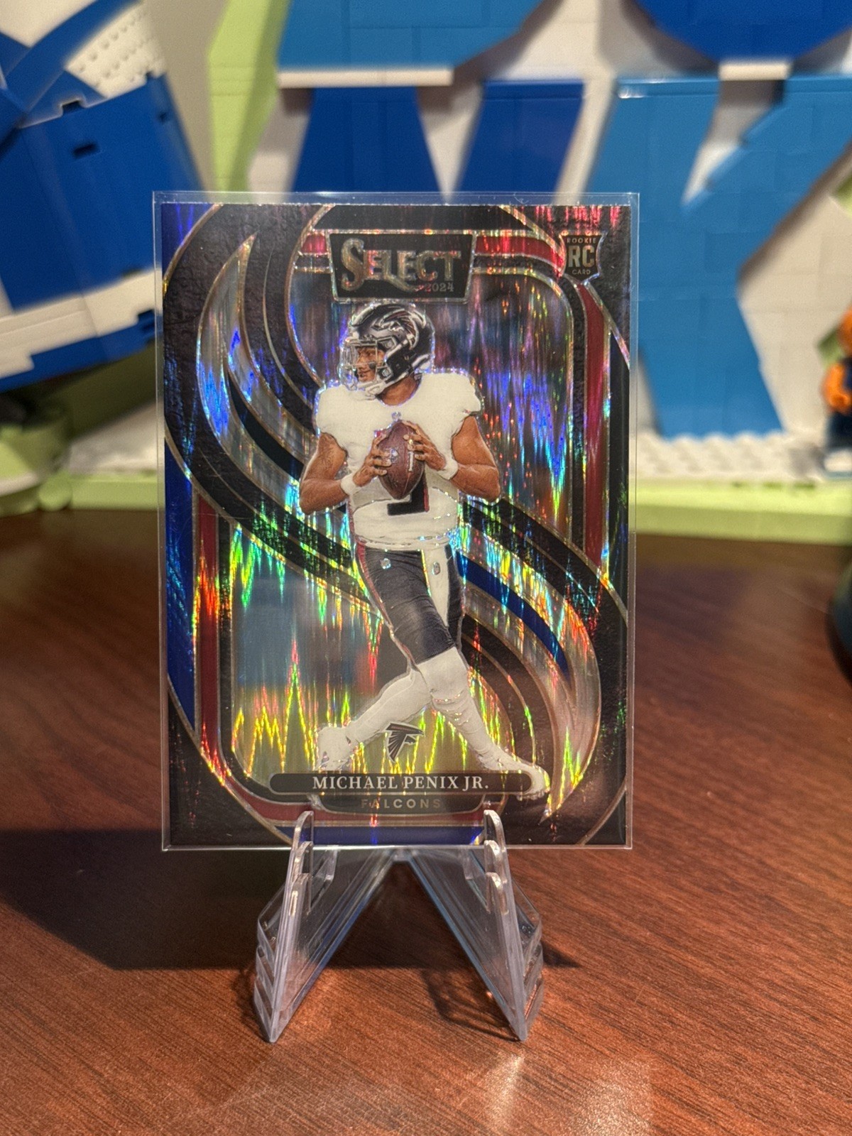 2024 Panini Select Premier Michael Penix Jr. #110 Black & Blue Shock Prizm RC