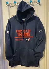 Nike Therma-Fit Houston Texans Hoodie Mens Large Blue "Property Of" Football NFL